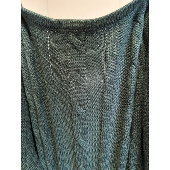 Nine West L Cable Knit Crew Neck Fit & Flare Cable Knit Sweater Dress Christmas - Picture 15 of 15